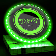 Load image into Gallery viewer, ITEM# 0199 Flying Disc - 16 Million Color RGB or 36 or 360 LEDs, Extremely Bright, Smart Modes, Auto Light Up, Rechargeable, Cool Fun 175g frisbee (Watch Video)