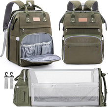 Load image into Gallery viewer, ITEM# 0001   Diaper Bag Backpack, Multifunction Large Capacity Baby Diaper Bags with Changing Station Baby Bag for Boy Girl Travel Back Pack with USB Charger for Moms And Dads (Watch Video)