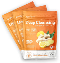 Load image into Gallery viewer, ITEM# 0130 NEW & IMPROVED Deep Cleansing Foot Pads for Stress Relief, Better Sleep & Foot Care | Premium Japanese Organic Foot Patches with Ginger Powder | Natural Effective Foot Patch to Boost Energy (Watch Video)