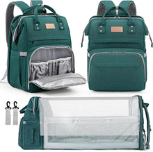 Load image into Gallery viewer, ITEM# 0001   Diaper Bag Backpack, Multifunction Large Capacity Baby Diaper Bags with Changing Station Baby Bag for Boy Girl Travel Back Pack with USB Charger for Moms And Dads (Watch Video)