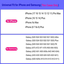Load image into Gallery viewer, ITEM# 0250 Clip On Magnetic Close Dual Phone Holster Pouch Case for 2 Phones, Double Decker Belt Clip Case for iPhone (17 16 15 14 13 12 11) Pro Max/Plus, Samsung Galaxy (S25 S24 S23 S22 S21 S20) Ultra/Plus/Fe (Large) Watch Video)