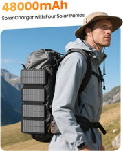 Load image into Gallery viewer, ITEM# 0252 Solar Power Bank 48000mAh Built in 4 Cables, Wireless Portable Charger (Watch Video)