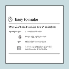 Load image into Gallery viewer, ITEM# 0219 Keto Pancake & Waffle Zero Carb Mix - Keto and Gluten Free Pancake and Waffle Mix - 0g Net Carbs Per Serving - No Erythritol, Easy to Make - No Nut Flours - No Sugar Alcohols - Non-GMO - Makes 8 Pancakes (9.8 oz)