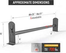 Load image into Gallery viewer, ITEM# 0168 AA-Racks Model DX36 Universal Pickup Truck Cap & Topper 2 & 3 Bar Ladder Roof Van Rack System Adjustable Steel Cross Bars White (Watch Video)