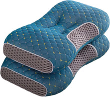Load image into Gallery viewer, ITEM# 0236 2pcs 31"x21" Extra Soft Massage Neck Pillow with Adjustable Ergonomic Contour Support, Pillow Core, Hidden Zipper Washable Cover - Modern Design, Suitable for All Seasons (Watch Video)