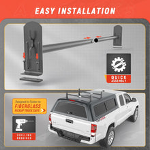 Load image into Gallery viewer, ITEM# 0168 AA-Racks Model DX36 Universal Pickup Truck Cap & Topper 2 & 3 Bar Ladder Roof Van Rack System Adjustable Steel Cross Bars White (Watch Video)