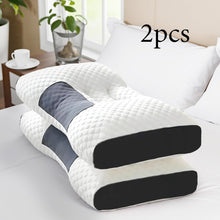 Load image into Gallery viewer, ITEM# 0236 2pcs 31"x21" Extra Soft Massage Neck Pillow with Adjustable Ergonomic Contour Support, Pillow Core, Hidden Zipper Washable Cover - Modern Design, Suitable for All Seasons (Watch Video)