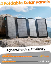 Load image into Gallery viewer, ITEM# 0252 Solar Power Bank 48000mAh Built in 4 Cables, Wireless Portable Charger (Watch Video)