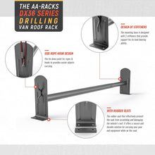 Load image into Gallery viewer, ITEM# 0168 AA-Racks Model DX36 Universal Pickup Truck Cap & Topper 2 & 3 Bar Ladder Roof Van Rack System Adjustable Steel Cross Bars White (Watch Video)