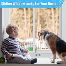 Load image into Gallery viewer, ITEM# 0239 Sliding Window Locks (2, 6, 10, 12 Sets), Secure Window Lock with Key, Window Locks for Up and Down Windows & Horizontal Sliding Windows, Adjustable Window Lock, Sturdy and Durable, Does Not Deform. (Watch Video)