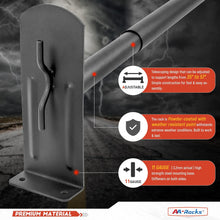 Load image into Gallery viewer, ITEM# 0168 AA-Racks Model DX36 Universal Pickup Truck Cap & Topper 2 & 3 Bar Ladder Roof Van Rack System Adjustable Steel Cross Bars White (Watch Video)