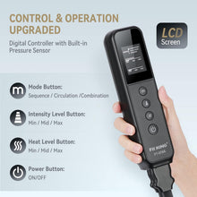 Load image into Gallery viewer, ITEM# 0243 Air Compression Leg Massager with Heat and Compression for Circulation and Pain Relief, Full Leg & Foot Massager for Swelling Edema RLS with Pressure Sensor LCD Display (Watch Video)
