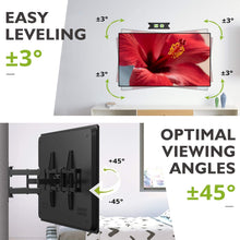 Load image into Gallery viewer, ITEM# 0126   MOUNT Full Motion TV Wall Mount for Most 47-84 inch Flat Screen/LED/4K TV, TV Mount Bracket Dual Swivel Articulating Tilt 6 Arms, Max VESA 600x400mm, Holds up to 132lbs, Fits 8” 12” 16" Wood Studs (Watch Video)