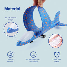 Load image into Gallery viewer, ITEM# 0202 3 Pack Foam Airplane Launcher Toys, 2 Flight Mode Glider Plane ,Kids Flying Toy,3 4 5 6 7 8 9 10 11 12 Year Old Boys Girls Gifts, Outdoor Sport Party Favor (Watch Video)