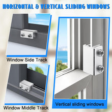 Load image into Gallery viewer, ITEM# 0239 Sliding Window Locks (2, 6, 10, 12 Sets), Secure Window Lock with Key, Window Locks for Up and Down Windows & Horizontal Sliding Windows, Adjustable Window Lock, Sturdy and Durable, Does Not Deform. (Watch Video)