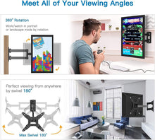 Load image into Gallery viewer, ITEM# 0125 Full Motion TV Monitor Wall Mount Bracket Articulating Arms Swivels TiltsITEM# 0125 Extension Rotation for Most 13-42 Inch LED LCD Flat Curved Screen TVs & Monitors, Max VESA 200x200mm up to 44lbs by Pipishell (Watch Video)