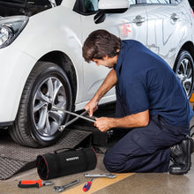 Load image into Gallery viewer, ITEM# 0189 Roll Up Tool Bag, Tool Roll Up Bag with Detachable Tool Pouches, Heavy Duty Tool Bag Organizer with 6 Pockets, Tool Organizer for Mechanic, Electrician, Plumber and Carpenter (Watch Video)