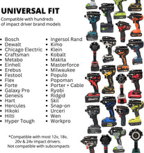 Load image into Gallery viewer, ITEM# 0178 Driverback Bit Holder| New Retractable Magnetic Bit Organizer for Your Impact Driver, Perfect Tool Accessory | Made in USA (Watch Video)