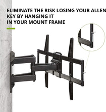 Load image into Gallery viewer, ITEM# 0126   MOUNT Full Motion TV Wall Mount for Most 47-84 inch Flat Screen/LED/4K TV, TV Mount Bracket Dual Swivel Articulating Tilt 6 Arms, Max VESA 600x400mm, Holds up to 132lbs, Fits 8” 12” 16" Wood Studs (Watch Video)