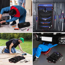 Load image into Gallery viewer, ITEM# 0189 Roll Up Tool Bag, Tool Roll Up Bag with Detachable Tool Pouches, Heavy Duty Tool Bag Organizer with 6 Pockets, Tool Organizer for Mechanic, Electrician, Plumber and Carpenter (Watch Video)