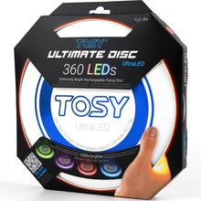 Load image into Gallery viewer, ITEM# 0199 Flying Disc - 16 Million Color RGB or 36 or 360 LEDs, Extremely Bright, Smart Modes, Auto Light Up, Rechargeable, Cool Fun 175g frisbee (Watch Video)