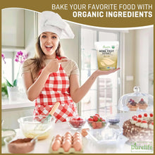 Load image into Gallery viewer, ITEM# 0212 Organic 100% Pure Monk Fruit sweetener, No Erythritol, Monkfruit Extract Powder, USDA organic NON-GMO Project Verified, Keto Certified, OU kosher No Fillers Zero Calorie Sugar Substitute (Watch Video)