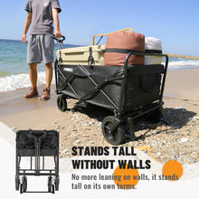 Load image into Gallery viewer, ITEM# 0221 Collapsible Folding Wagon, Heavy Duty 220Lbs Capacity, Foldable Utility Cart for Outdoor Camping, Grocery, Sports, Beach - All Terrain(Watch Video)