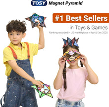 Load image into Gallery viewer, ITEM# 0233 Magnet Pyramid Stone - 1 Cube Transforms into 1 Billion Shapes, 14 pcs (12 Puzzle pcs and 2 Spinners), 243 Rare Earth Magnets, Creative Puzzle STEM Toy (Watch Video)