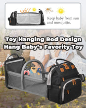 Load image into Gallery viewer, ITEM# 0001 Diaper Bag Backpack, Multifunction Large Capacity Baby Diaper Bags with Changing Station Baby Bag for Boy Girl Travel Back Pack with USB Charger for Moms And Dads (Watch Video)