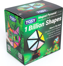 Load image into Gallery viewer, ITEM# 0233 Magnet Pyramid Stone - 1 Cube Transforms into 1 Billion Shapes, 14 pcs (12 Puzzle pcs and 2 Spinners), 243 Rare Earth Magnets, Creative Puzzle STEM Toy (Watch Video)