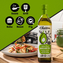 Load image into Gallery viewer, ITEM# 0242 Chosen Foods Avocado Oil - All Purpose Cooking Oil made from 100% Pure Avocados - Non-GMO, Gluten-Free, Glyphosate Free