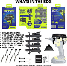 Load image into Gallery viewer, ITEM# 0178 Driverback Bit Holder| New Retractable Magnetic Bit Organizer for Your Impact Driver, Perfect Tool Accessory | Made in USA (Watch Video)