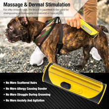 Load image into Gallery viewer, ITEM# 0192 King Komb | Multi-Use Deshedding Grooming Tool | Top & Undercoat | Self Clean | Retractable Blades | 3 Metal Deshedding Edges | Rubber Bristles for Grooming | Large (Watch Video)