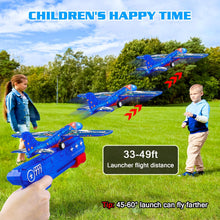 Load image into Gallery viewer, ITEM# 0201 Airplane Launcher Toys, 2 Flight Modes LED Foam Glider Catapult Plane, Outdoor Flying Toy for Kids, Birthday Gifts for Boy Girl 4 5 6 7 8 9 10 11 12 Year Old (Watch Video)