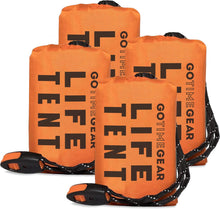 Load image into Gallery viewer, ITEM# 0098 Emergency Survival Shelter – 2 Person Emergency Tent – Use As Survival Tent, Emergency Shelter, Tube Tent, Survival Tarp - Includes Survival Whistle & Paracord (Watch Video)