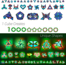 Load image into Gallery viewer, ITEM# 0233 Magnet Pyramid Stone - 1 Cube Transforms into 1 Billion Shapes, 14 pcs (12 Puzzle pcs and 2 Spinners), 243 Rare Earth Magnets, Creative Puzzle STEM Toy (Watch Video)