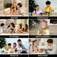 Load image into Gallery viewer, ITEM# 0233 Magnet Pyramid Stone - 1 Cube Transforms into 1 Billion Shapes, 14 pcs (12 Puzzle pcs and 2 Spinners), 243 Rare Earth Magnets, Creative Puzzle STEM Toy (Watch Video)