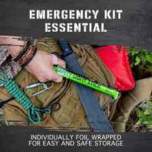 Load image into Gallery viewer, ITEM# 0220   Emergency Glow Sticks with 12 Hours Duration, Individually Wrapped Industrial Grade Glowsticks for Survival Gear, Camping Lights, Power Outages and Military Use (Watch Video)