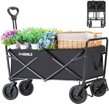 Load image into Gallery viewer, ITEM# 0221 Collapsible Folding Wagon, Heavy Duty 220Lbs Capacity, Foldable Utility Cart for Outdoor Camping, Grocery, Sports, Beach - All Terrain(Watch Video)