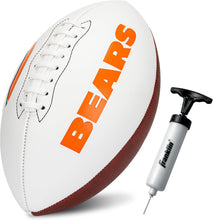 Load image into Gallery viewer, ITEM# 0215 Sports NFL Autograph Football - Official ADULT Size White Panel Souvenir Football for Autographs + Signatures - NFL Team Fan Shop Memorabilia Football for Display (Watch Video)