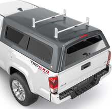 Load image into Gallery viewer, ITEM# 0168 AA-Racks Model DX36 Universal Pickup Truck Cap & Topper 2 & 3 Bar Ladder Roof Van Rack System Adjustable Steel Cross Bars White (Watch Video)