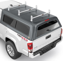 Load image into Gallery viewer, ITEM# 0168 AA-Racks Model DX36 Universal Pickup Truck Cap & Topper 2 & 3 Bar Ladder Roof Van Rack System Adjustable Steel Cross Bars White (Watch Video)