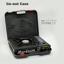 Load image into Gallery viewer, ITEM# 0003   Camping Stove Portable Single Burner Butane Cylinder Stove with Carrying Case Camp Kitchen Equipment Back-packing Black (Watch Video)