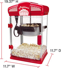 Load image into Gallery viewer, ITEM# 0119 West Bend Stir Crazy Movie Theater Popcorn Popper, Gourmet Popcorn Maker Machine with Nonstick Popcorn Kettle, Measuring Tool and Popcorn Scoop for Popcorn Machine , 4 Qt., (Watch Video)