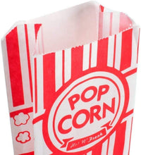 Load image into Gallery viewer, ITEM# 0118 Carnival King Paper Popcorn Bags, Red/White, 100 Count (Pack of 1) Watch Video