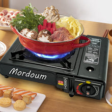 Load image into Gallery viewer, ITEM# 0003   Camping Stove Portable Single Burner Butane Cylinder Stove with Carrying Case Camp Kitchen Equipment Back-packing Black (Watch Video)