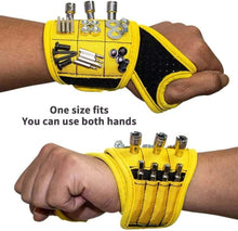 Load image into Gallery viewer, ITEM# 0105 Magnetic Wristband With Super Strong Magnets Holds Screws, Nails, Drill Bit. Unique Wrist Support Design Cool Handy Gadget Gift for Men and Women. Handyman, Electrician, Contractor (Watch Video)