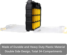 Load image into Gallery viewer, ITEM# 0097 Tools Organizer Box Small Parts Storage Box 34-Compartment Double Side Hardware Organizers with Removable Plastic Dividers for Screws, Nuts, Nails, Bolts