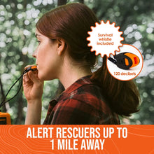 Load image into Gallery viewer, ITEM# 0098 Emergency Survival Shelter – 2 Person Emergency Tent – Use As Survival Tent, Emergency Shelter, Tube Tent, Survival Tarp - Includes Survival Whistle & Paracord (Watch Video)