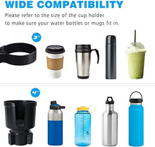 Load image into Gallery viewer, ITEM# 0043 Master Show Cup Holder Tray for Car Cup Holder Expander with Detachable Tray Table Car Drink Holders Compatible with Yeti 20/26/30 oz Hydro Flasks 32/40 oz Camelbak 32/40 oz (Watch Video)